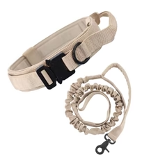 2-i-1 Hundehalsbånd med Udtrækkelig Line